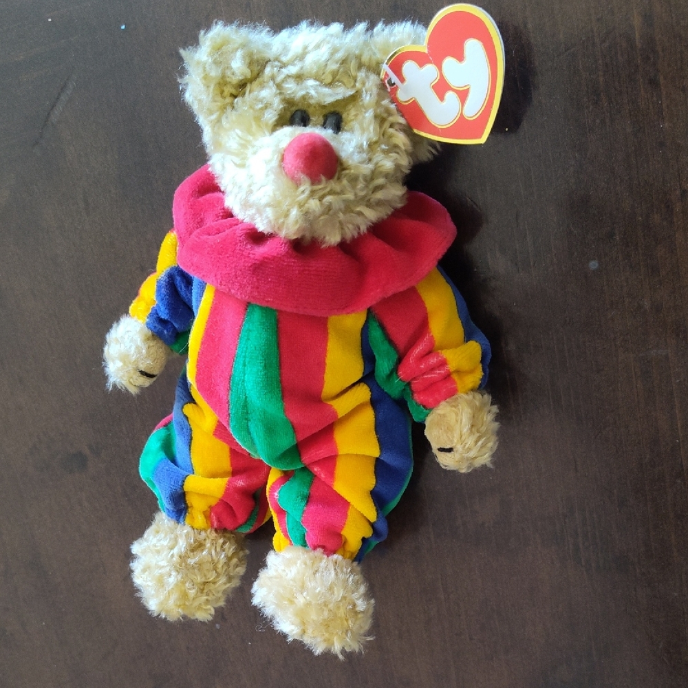 TY Beanie Baby Picadilly The Clown Bear